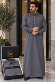 ثوب هندام رجالي لون بنفسجي فاتح فخم hindam men thobe premium quality