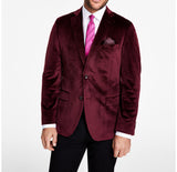 كوت قطيفه (شامواه) لون كبدي فخم burgundy blazer for men velvet