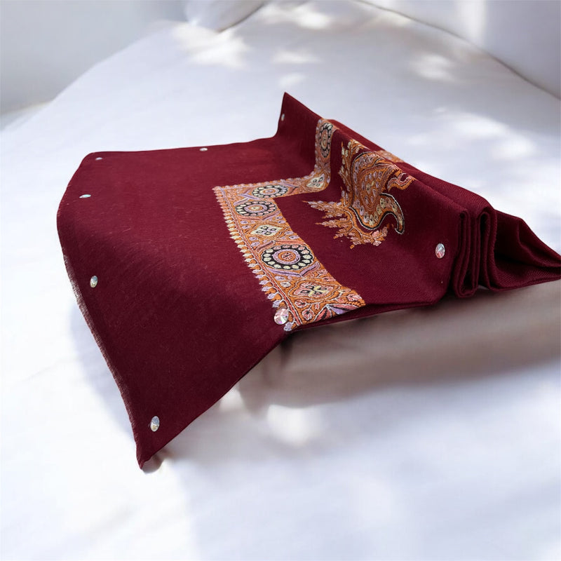 ‏شال صوف سوبر باشمينا كشميري درجة أولى Kashmir premium pashmina wool shawl