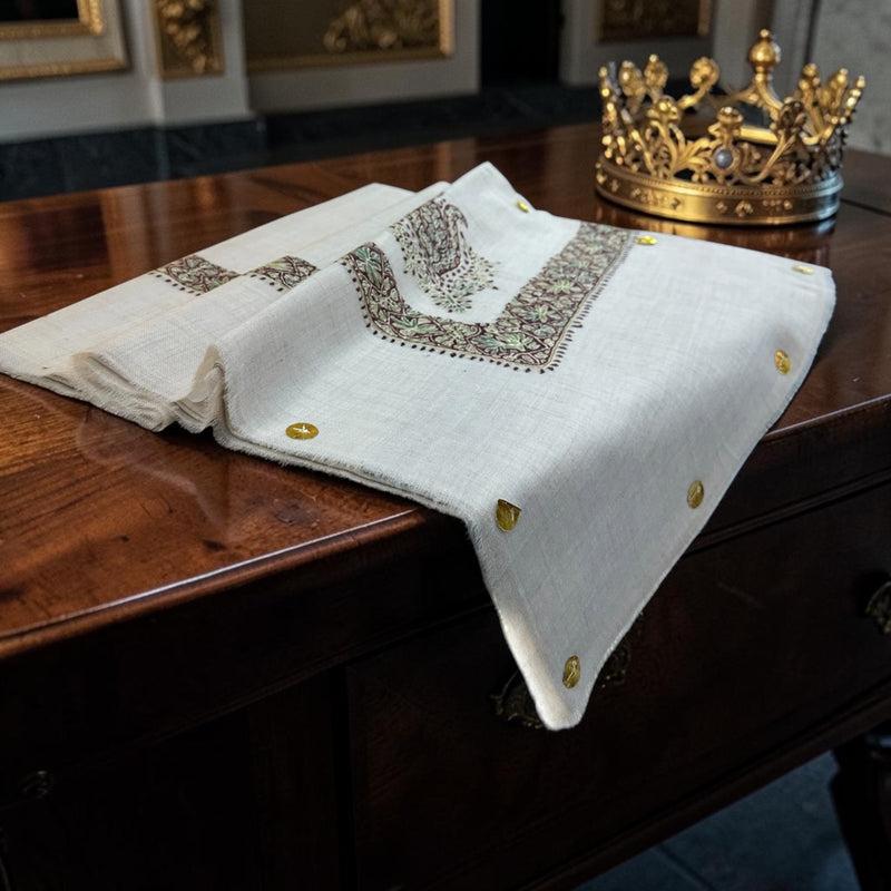 ‏شال صوف سوبر باشمينا كشميري درجة أولى Kashmir premium pashmina wool shawl