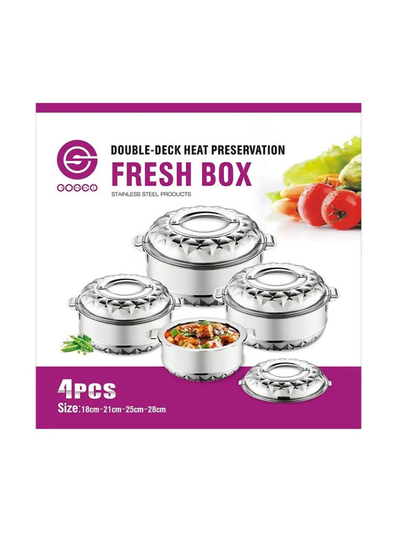 طقم حافضات الطعام ستيل حافظ للحراره Stainless Steel Insulated Casserole