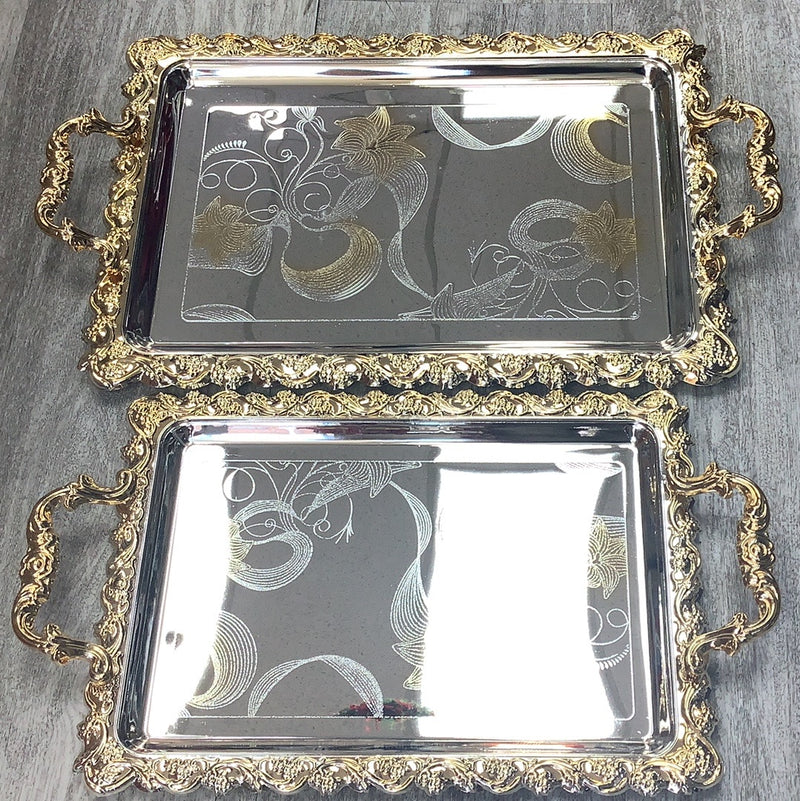 طقم صينيات لضيافة ذهبي