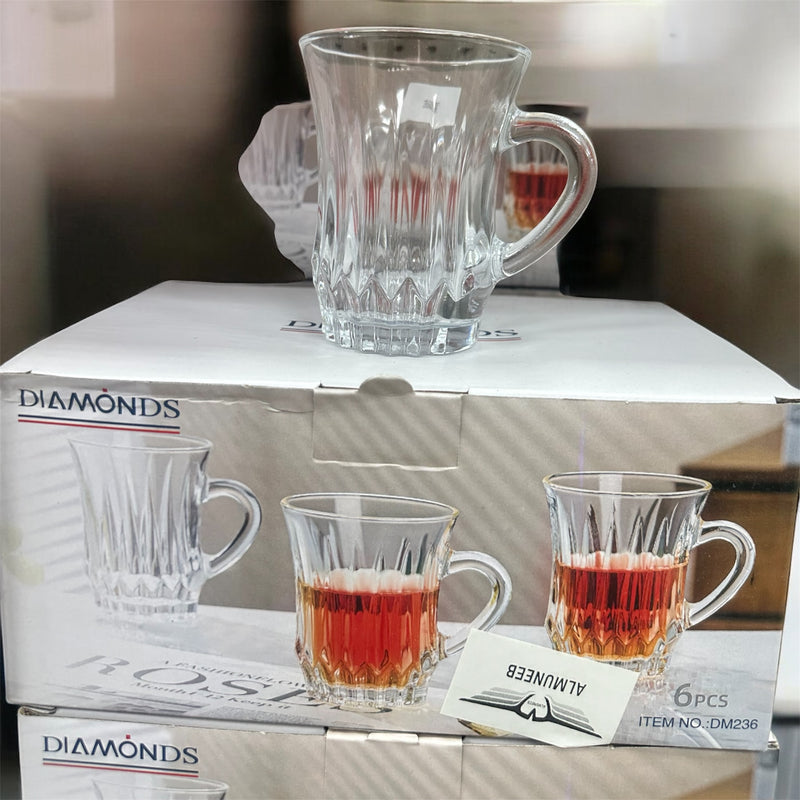 Teacup set six piece طقم كاسات الشاي ٦ كاسات