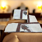 طقم العريس الشال مع الدسمال (اللحفه)  صوف كشميري باشمينا Kashmiri groom set pashmina