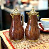 طقم ثلاجات لون خشبي قهوة و شاي من اليمن