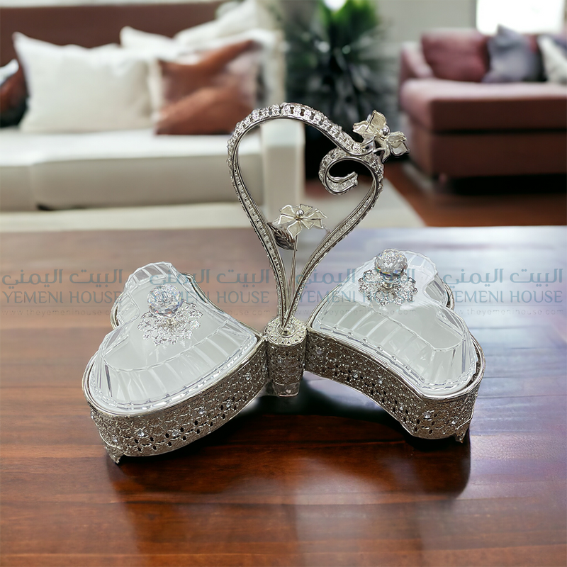 طقم ملكي فضي للمكسرات Silver Set Hospitality Tray