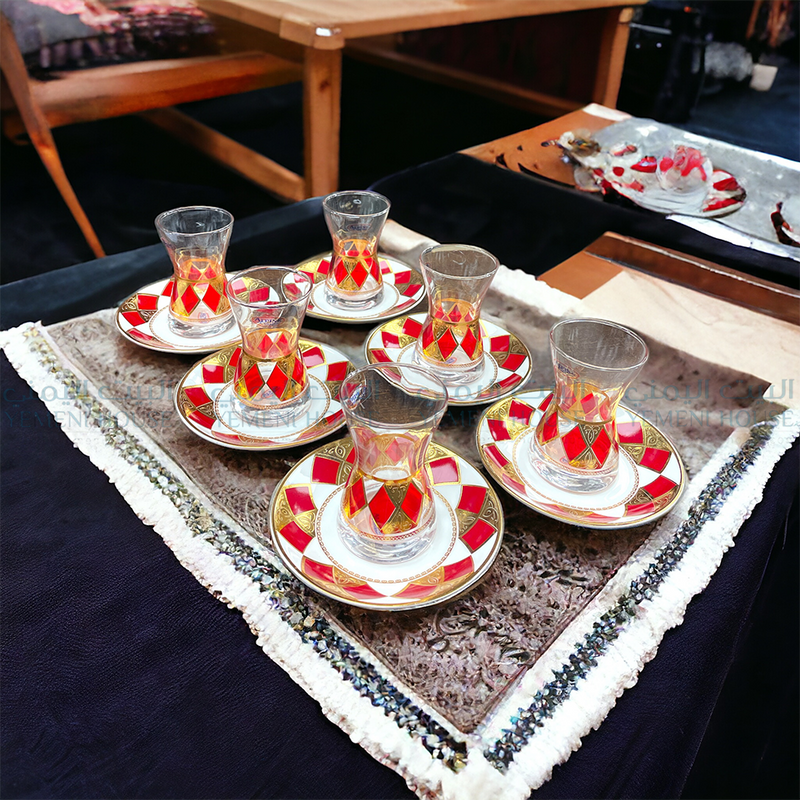 طقم كاسات فاخر مع الصحون Tea Set