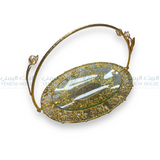 Golden Glass Serving Tray سلة مكسرات و حلويات ذهبي