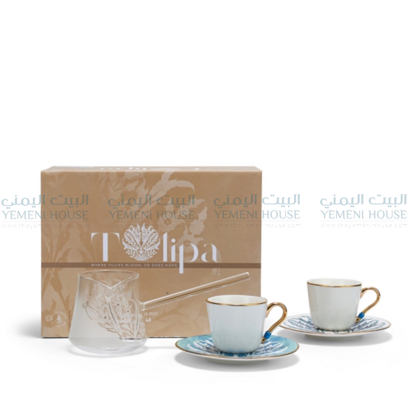 طقم القهوة التركية مع الجزوة زجاج حراري Turkish Coffee Set