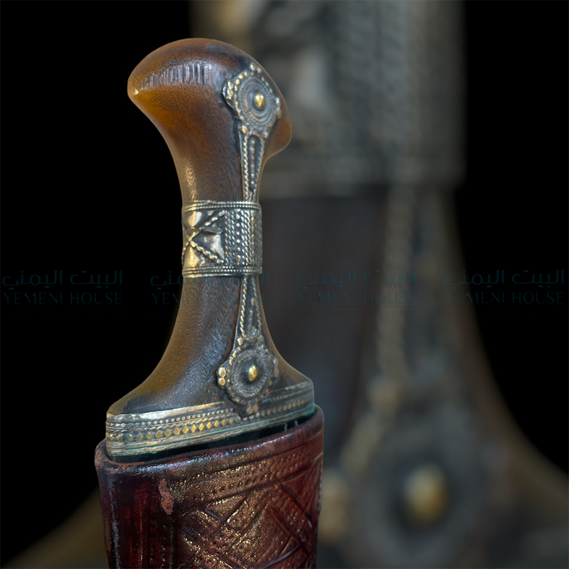 جمبيه بدوي يمنيه فاخره حزام جلد