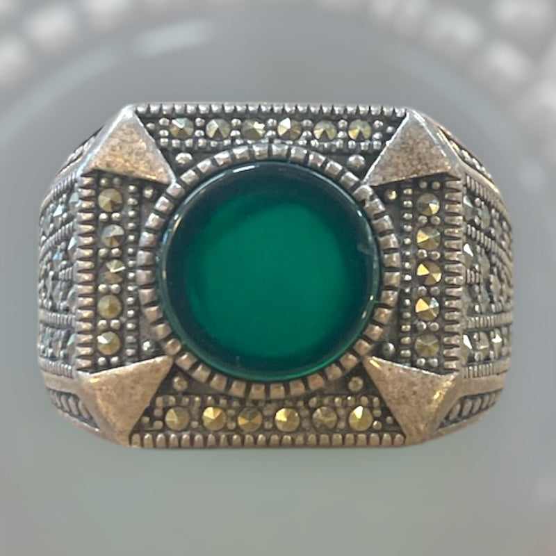 خاتم فضه رجالي مقاس 11