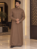 ثوب هندام رجالي لون بني (ياجوري) فاتح فخم hindam men thobe premium quality