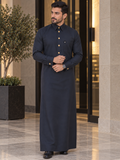 ثوب هندام رجالي فاخر لون كحلي غامق premium quality men thobe hindam