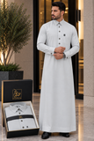 ثوب هندام رجالي لون رصاصي فاتح Hindam men thobe premium quality