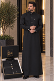 ثوب هندام رجالي فاخر اسود premium quality men thobe hindam