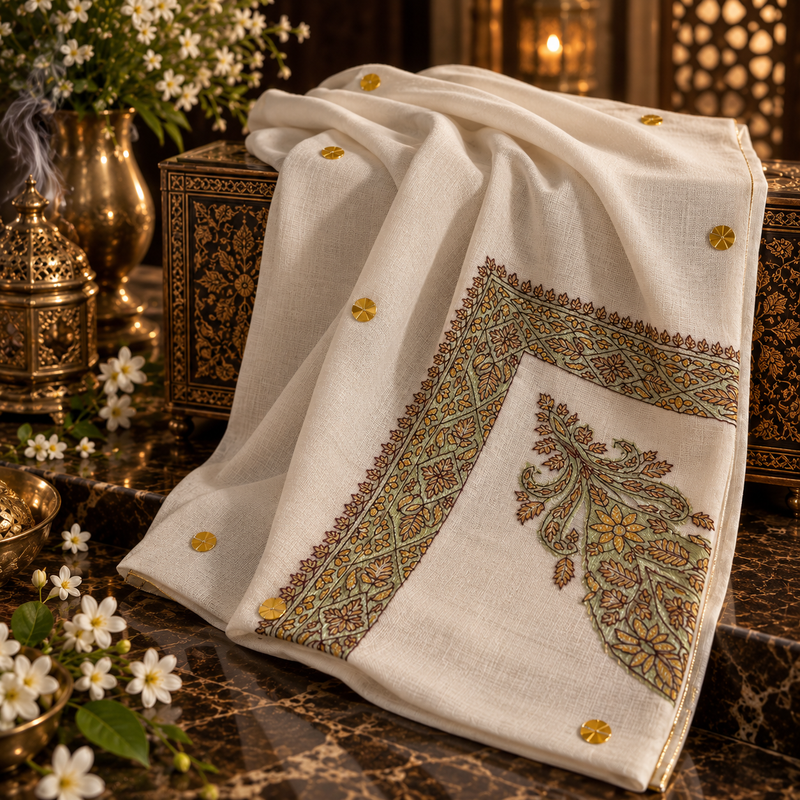 ‏شال صوف سوبر باشمينا كشميري درجة أولى Kashmir premium pashmina wool shawl
