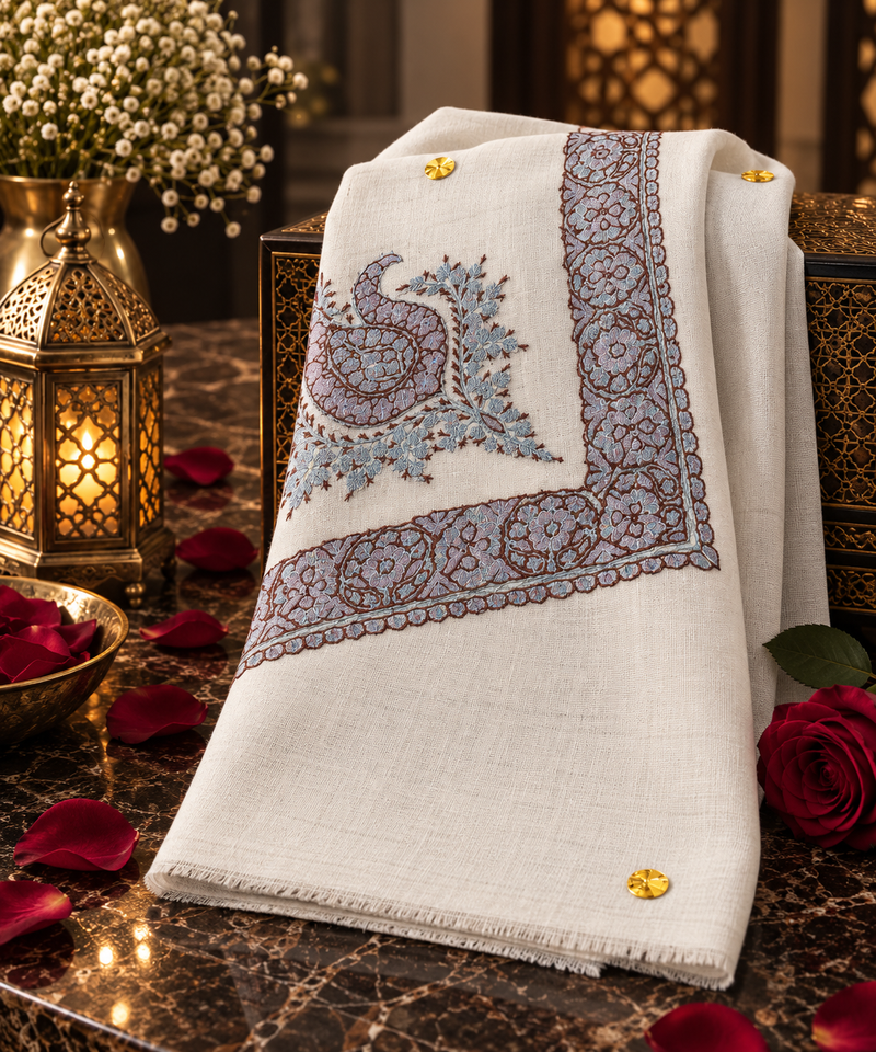 شال صوف كشميري باشمينا درجة أولى Premium Quality Pashmina Kashmiri Shal