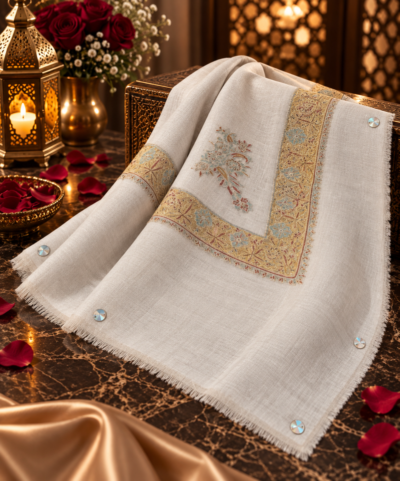 شال صوف كشميري باشمينا درجة أولى Premium Quality Pashmina Kashmiri Shal