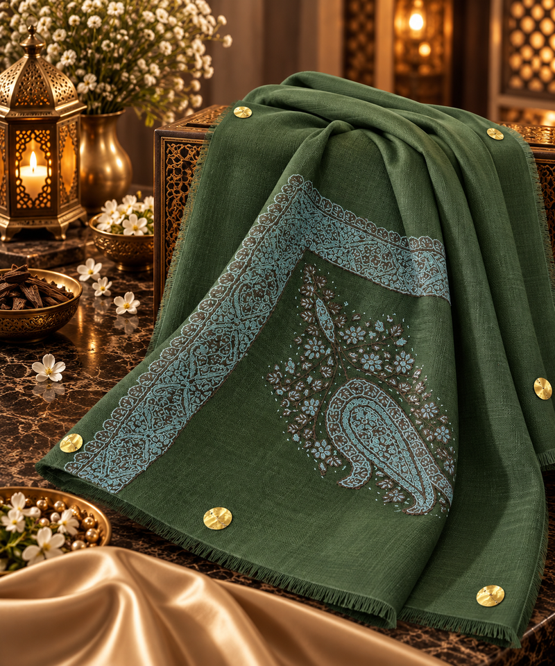 شال صوف كشميري باشمينا درجة أولى Premium Quality Pashmina Kashmiri Shal
