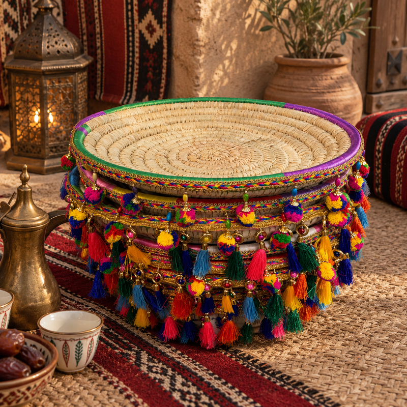 Yemeni handmade plate طبق يمني مزخرف
