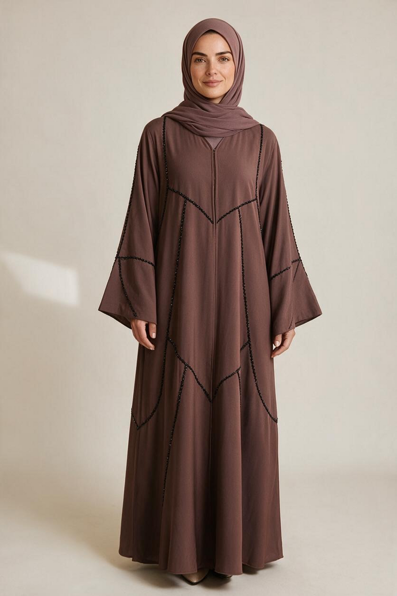 عباية ملونه فخمه من مجموعة صافي عبايات