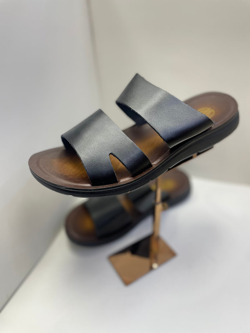 ⁨صندل رجالي جلد أصلي⁩⁩