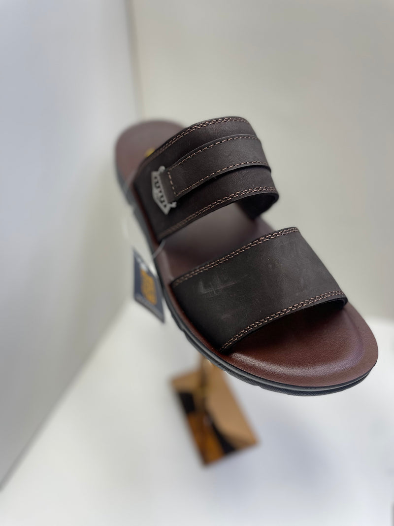 ⁨  صندل رجالي جلد أصلي⁩ مقاس 40