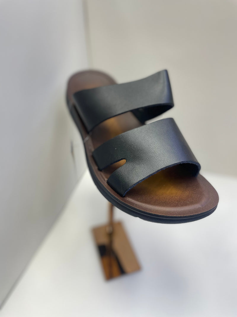 ⁨صندل رجالي جلد أصلي⁩⁩