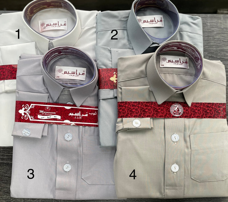 ثوب ولادي رمادي فاتح (مقاسات وألوان مختلفة)