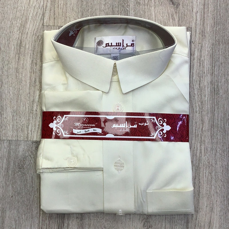 ثوب رجالي فاخر لون سكري مقاس 56