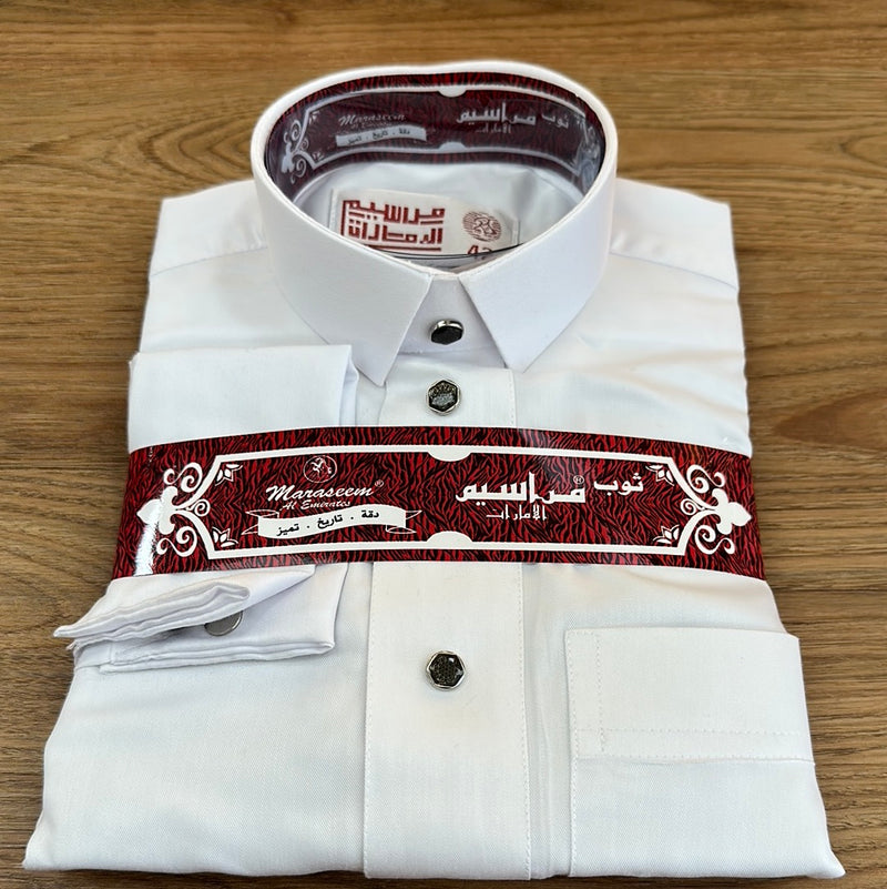 ثوب شبابي ابيض