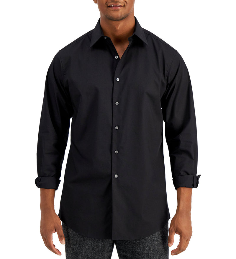 قميص رجالي اسود كم طويل