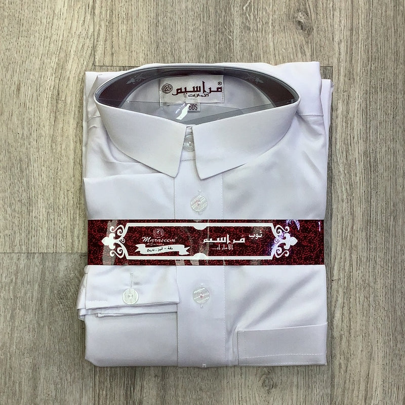 ثوب رجالي فاخر لون لبيض مقاس 60