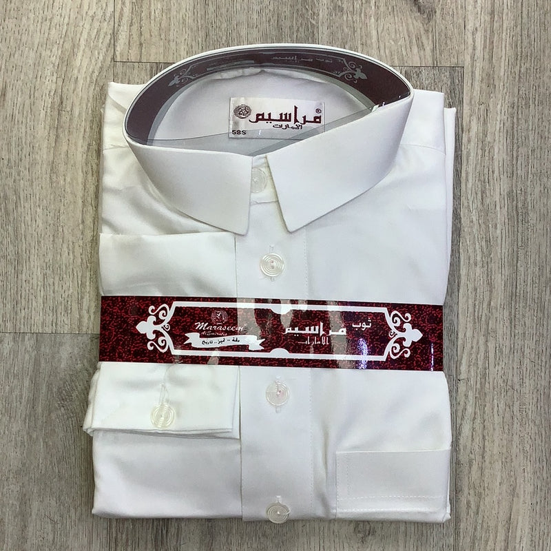 ثوب رجالي فاخر  لون  سكري مقاس 58