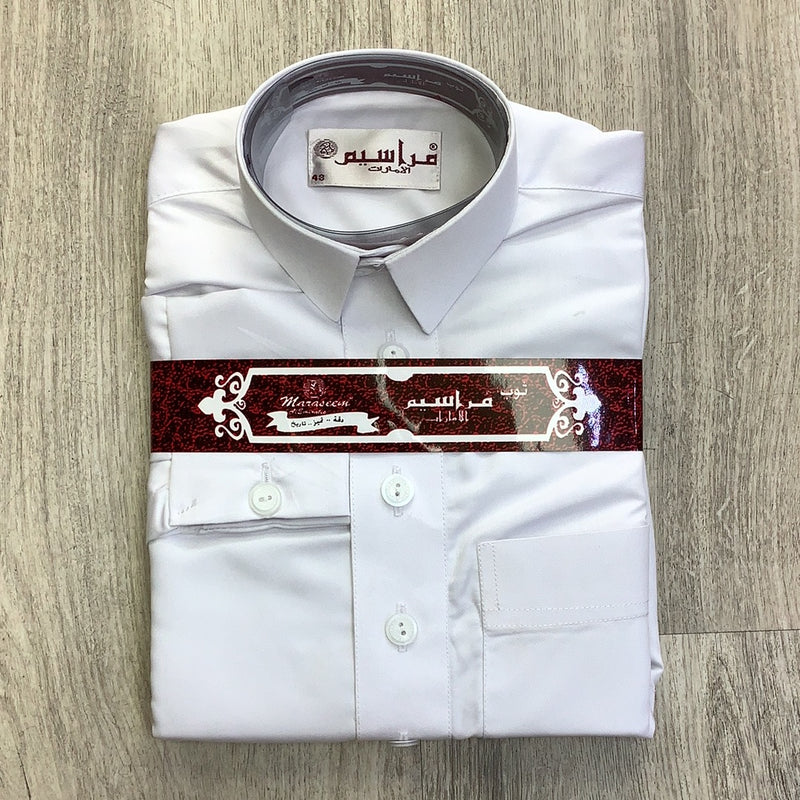 ثوب شبابي فاخر لون ابيض