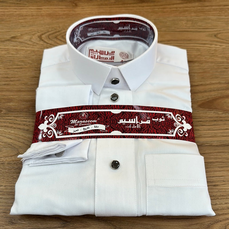 ثوب شبابي ابيض