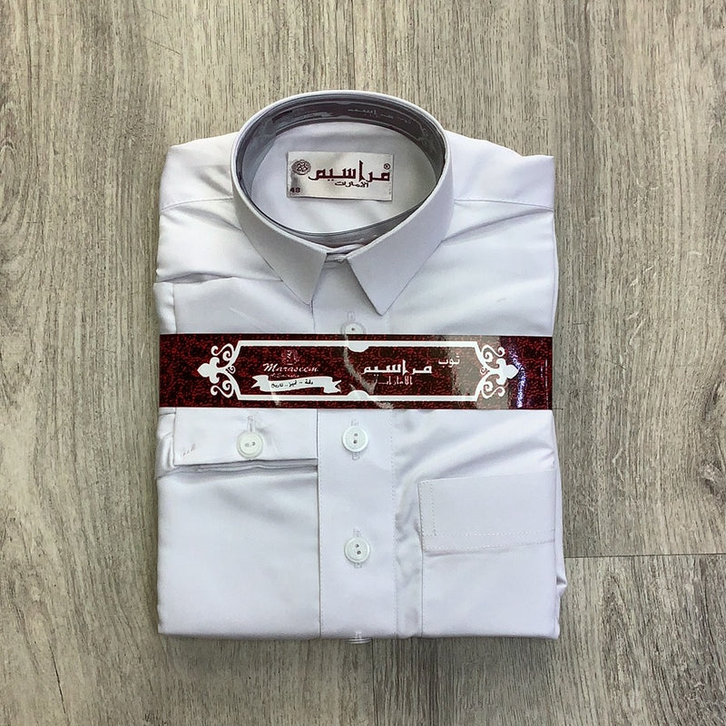 ثوب شبابي فاخر لون ابيض